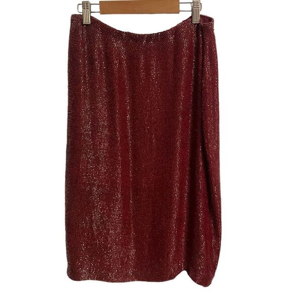 H By Halston Beaded Pencil Skirt Size 12 - Picture 5 of 6